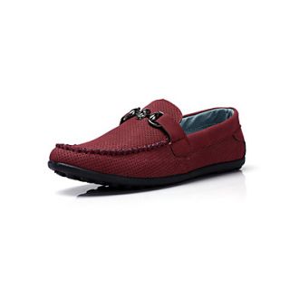 Leatherette Mens Flat Heel Comfort Loafers Shoes(More Color)
