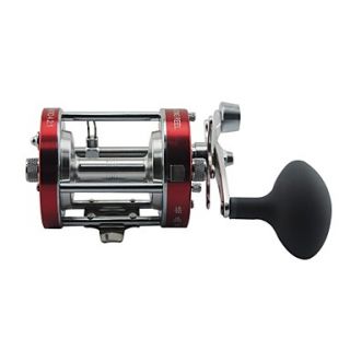 Round Baitcasting Fishing Reel Red and Metal Aluminum Spool Big Game 0.40MM/400M 0.50/250M