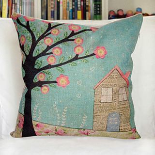 Pinshang Warm House Print Pillow(Screen Color)