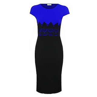 MS Blue Lace COLor Block Dress