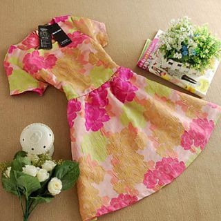 Successful Sweet Floral Printing Dress Random Belt