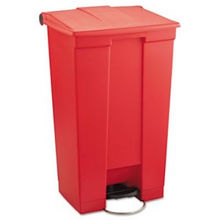 Rubbermaid Red Fire Safe Plastic Step On Receptacle 23
