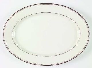 Gorham Elegance Platinum 14 Oval Serving Platter, Fine China Dinnerware   Plati
