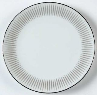 Noritake Biarritz Salad Plate, Fine China Dinnerware   Gray Feathers Border,Coup