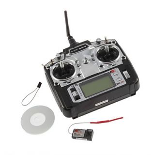 Flysky FS T6 6ch 2.4G with LCD Screen Transmitter Receiver For Heli Plane(Mode 2)
