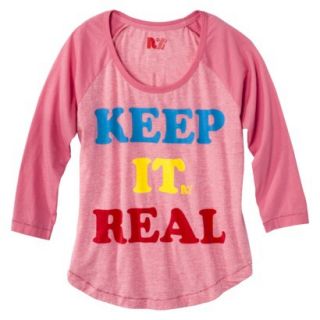 Juniors Keep It Real Graphic Tee   M(7 9)