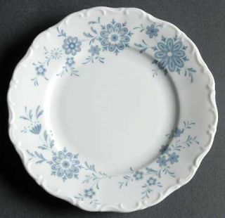 Christina Bavarian Blue Bread & Butter Plate, Fine China Dinnerware   Blue Flowe