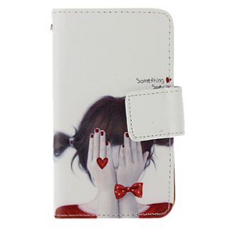 Teenage Girl Pattern PU Full Body Case with Card Slot and Sticker for iPhone 4/4S and Others