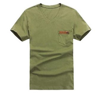 Mens V Neck Slim Short Sleeve T Shirt