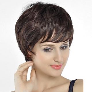 Fashion Hair Chestnut Brown Color Short Curly Hair Wig