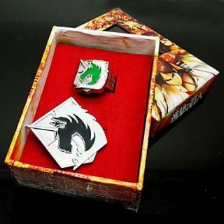 Attack on Titan Military Police Brigade Ring and Brooch Cosplay Accessory