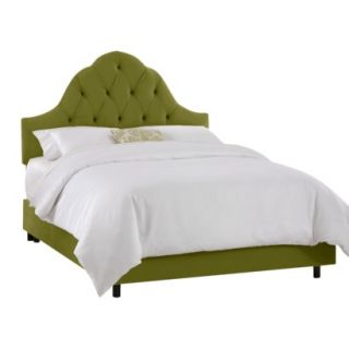 Skyline Full Bed Toulouse Velvet Bed   Green