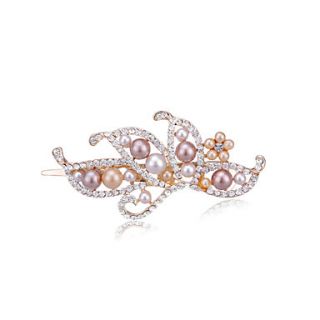 Alloy Wedding/Special Occation Barrette With Rhinestones And Imitation Pearls