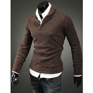 Aowofs Foreign Trade Clothes European Style Mens Long sleeve Knitwear(Dark Gray)