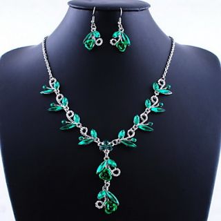 Amazing Alloy with Acrylic Rose Necklace,Earrings Jewelry Set(More Colors)