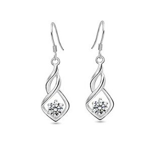 925 Sterling Silver/ Rhinestones With Platinum Plated Earrings More Colors Available