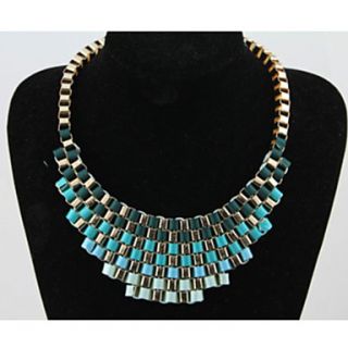 Yiyi Womens Fashion Splicing Necklace(Blue)
