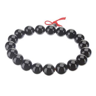 10mm Round Black Onyx Gemstone Men Bracelet