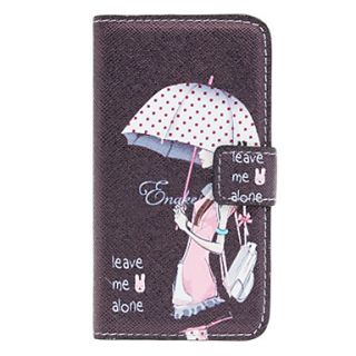 Grieved Girl under Umbrella Pattern Full Body Case for iPhone 4/4S