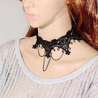 OMUTO Gothic Lace Fashion Lolita Grace Necklace (Black)