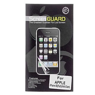 Professional Anti glare LCD Film Guard Set with Cleaning Cloth for iPhone 4/4S