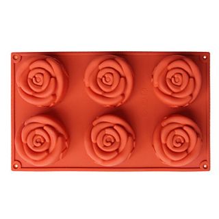 Silicone Muffin Tray Candy Cupcake Jelly Mold 6 Roses