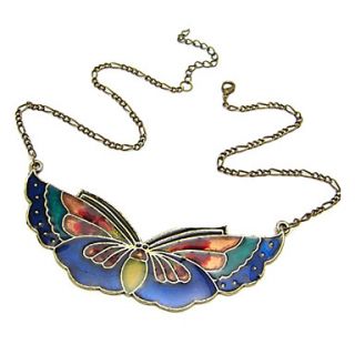 Vintage Butterfly Acrylic Alloy Necklace