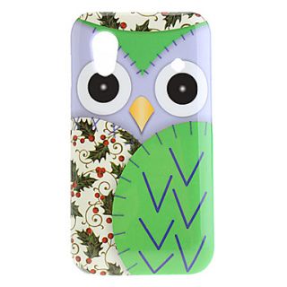 Green Owl Pattern Hard Case for Samsung Galaxy Ace S5830