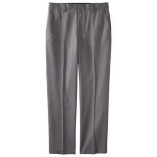 Mens Tailored Fit Checkered Microfiber Pants   Gray 33X34