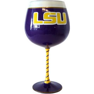 LSU Tigers Boelter Brands Art Glass Wine Glass