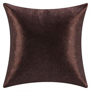 18 Square Brown Embossed Polyester Decorative Pillow Cover
