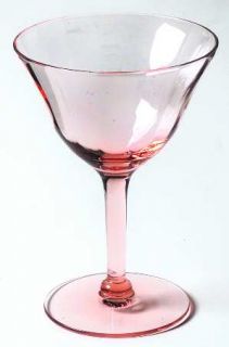 Tiffin Franciscan 14196 Pink Champagne/Tall Sherbet   Stem #14196, Pink, Optic