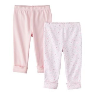 PRECIOUS FIRSTSMade by Carters Newborn Girls 2 Pack Pant   Pink 9 M