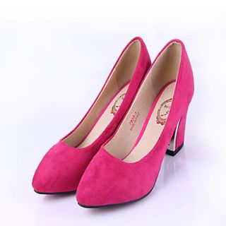 Womens Street Fashion Solid Color High Heels(Fuchsia)