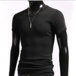 UF Mens Black V Neck Fitted T Shirt