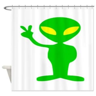  aliens for peace copy.png Shower Curtain  Use code FREECART at Checkout