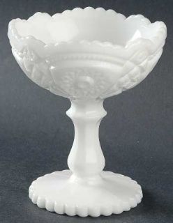 Imperial Glass Ohio Fashion Milkglass Round Compote   Height x Width   Line 402 