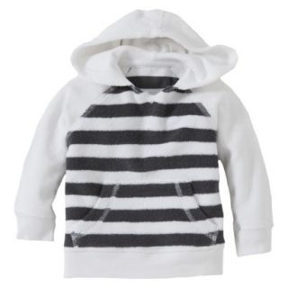 Burts Bees Baby Newborn Boys Striped Hooded Sweatshirt   Cloud/Slate 12 M