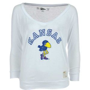 Kansas Jayhawks NCAA DR Ladies LW Long Sleeve V T Shirt