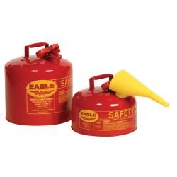 Eagle Manufacturing 5 gallon Safety Can (RedMaterial Galvanized steelResistance Flame retardantRating Type IIncludes FunnelType GasWeight 7 pounds Galvanized steelResistance Flame retardantRating Type IIncludes FunnelType GasWeight 7 pounds<img