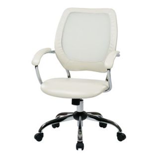 Office Star Designer Screen Back Managers Chair with Faux Leather Seat and Ch