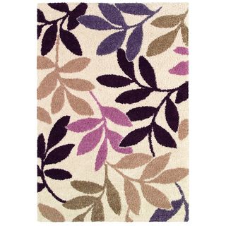 Moonwalk Lunar Garden/ Cream multi Brown Rug (18 X 37) (CreamSecondary colors Black, Brown, Camel, Cameo Rose, and PurplePattern LeafyTip We recommend the use of a non skid pad to keep the rug in place on smooth surfaces.All rug sizes are approximate. 
