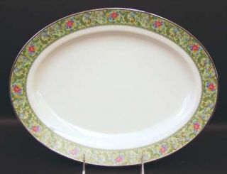 Noritake Isolde 13 Oval Serving Platter, Fine China Dinnerware   Ivory China,Bl