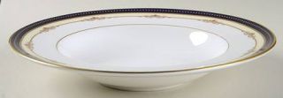 Royal Worcester Ambassador Blue Large Rim Soup Bowl, Fine China Dinnerware   New