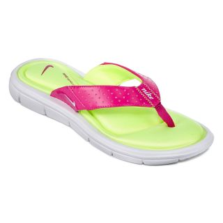 Nike Womens Comfort Thong Sandals, Black/Pink
