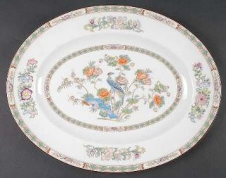 Wedgwood Kutani Crane 14 Oval Serving Platter, Fine China Dinnerware   Bone, Bi