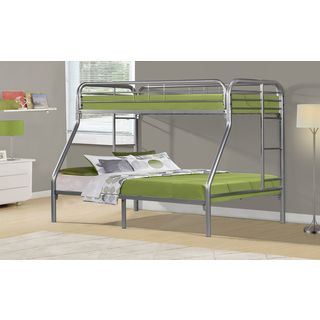 Silver Metal Twin/ Full Bunk Bed