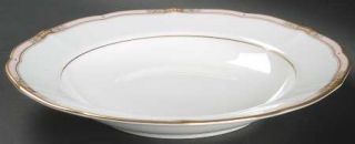 Mikasa Jeweltone Peach Mik #Cap07 Large Rim Soup Bowl, Fine China Dinnerware   B