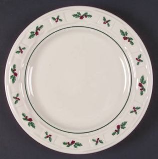 Longaberger Holly Dinner Plate, Fine China Dinnerware   Woven Traditions,Holly,G