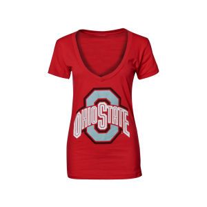 Ohio State Buckeyes J America NCAA Womens V Neck Athletic Mark T Shirt